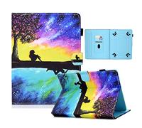 Wigento Funda de piel sintética para Samsung Galaxy Tab A8 2021 X205 X200, diseño universal, 4 fundas de piel sintética