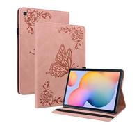 Wigento Funda de piel sintética para Samsung Galaxy Tab S6 Lite 2024/2022/2020, diseño de mariposa, color rosa
