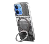 Wigento Funda Magnética para Xiaomi Redmi 15C 4G / 5G con Soporte Giratorio MagSafe, Protección Completa de Cámara, Resistente a Golpes (Negro)