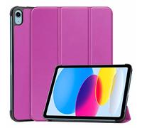 Wigento Funda para Apple iPad 10.9 2022 10.ª generación 3folt Wake UP Smart Stand Cover Lila Tablet Funda Funda Funda