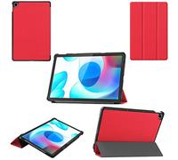 Wigento Funda para Oppo Realme Pad 10.4 3folt Wake UP Smart Stand Cover Rojo Tablet Funda