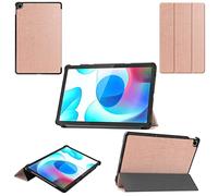 Wigento Funda para Oppo Realme Pad 10.4 3folt Wake UP Smart Stand Cover Rose Gold Tablet Funda