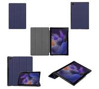 Wigento Funda para Samsung Galaxy Tab A8 2021 X205 X200 3folt Wake UP Smart Stand Cover Azul Tablet Funda