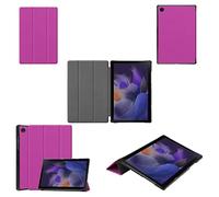 Wigento Funda para Samsung Galaxy Tab A8 2021 X205 X200 3folt Wake UP Smart Stand Cover Lila Tablet Funda