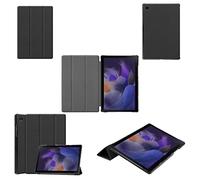 Wigento Funda para Samsung Galaxy Tab A8 2021 X205 X200 3folt Wake UP Smart Stand Cover Negro Tablet Funda