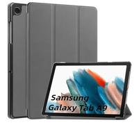 Wigento Funda para Samsung Galaxy Tab A9 3folt Wake UP Smart Stand Cover Gris Tableta Funda Funda Funda
