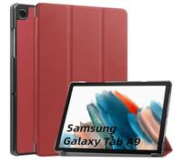 Wigento Funda para Samsung Galaxy Tab A9 3folt Wake UP Smart Stand Cover Rojo Tablet Funda