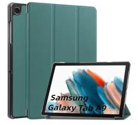 Wigento Funda para Samsung Galaxy Tab A9 3folt Wake UP Smart Stand Cover Verde Oscuro Tablet Funda Funda