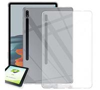 Wigento Funda para Samsung Galaxy Tab S9 Ultra / S8 Ultra Transparente + H9 0,3 mm 2.5D Cristal Duro Nuevo