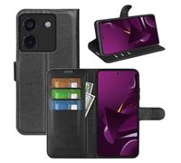 Wigento Funda para Xiaomi Poco X7 Pro 5G / Redmi Turbo 4 de piel sintética tipo libro para teléfono móvil, color negro