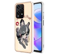 Wigento Funda protectora para Honor 200 Lite, diseño de serie TPU + policarbonato, funda protectora para teléfono móvil