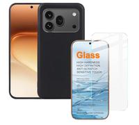 Wigento Juego de funda y cristal protector para Honor 600 Pro, funda de TPU, protector de pantalla de cristal 9H, protección de cámara, protección de 360 grados, juego de fundas para teléfono móvil