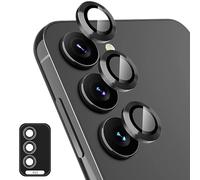 Wigento Para Samsung Galaxy A15 Anillo de Aluminio Cámara + H9 Tempered Hard Glass Negro