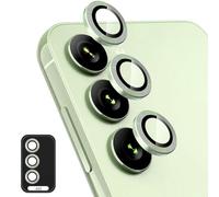 Wigento Para Samsung Galaxy A35 Anillo de Aluminio Cámara + H9 Tempered Duro Cristal Verde
