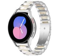 Wigento Para Samsung Galaxy Watch 6/5/4 40 44 mm/Watch 5 Pro 45 mm/Watch 6/4 Classic 43 47 mm/42 46 mm Correa de metal de repuesto