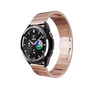Wigento Para Samsung Galaxy Watch 6/5/4 40 44 mm/Watch 5 Pro 45 mm / Watch 6/4 Classic 43 47 mm / 42 46 mm Deluxe Acero Correa de repuesto Oro Rosa / Style 2 Smart Watch Nuevo