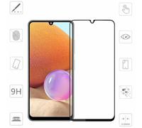 Wigento Protector de pantalla para Samsung Galaxy A15 1 x pantalla 3D Full LCD H9 de cristal duro negro