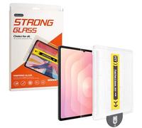 Wigento Protector de pantalla SnapFit para Samsung Galaxy Tab S11 Ultra / S10 Ultra - Protector de pantalla de cristal con ayuda de instalación, sin burbujas, antiarañazos, ultra transparente, alta