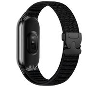 Wigento Reloj inteligente de nailon para Xiaomi Smart Band 10/9/8, hebilla negra, Eine Grösse, Nailon, Sin piedra preciosa