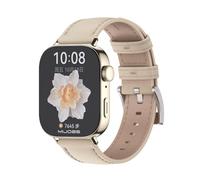 Wigento Reloj inteligente de piel para Huawei Watch Fit 5 4 / Fit 5 4 Pro / 3 Beige/Oro