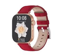 Wigento Reloj inteligente de piel para Huawei Watch Fit 5 4 / Fit 5 4 Pro 3, color rojo, oro rosa