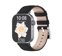 Wigento Reloj inteligente de piel para Huawei Watch Fit 5 4 / Fit 5 4 Pro / 3 Watch Negro