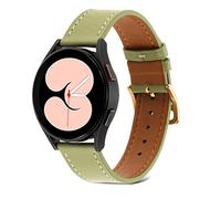 Wigento Samsung Galaxy Watch 6/5 / 4 40 44 mm/Watch 5 Pro 45 mm / Watch 6/4 Classic 43 47 mm / 42 46 mm Correa de reloj de cuero sintético liso de repuesto pulsera Smart Watch
