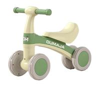 Wiggle Car Bicicleta de Equilibrio for niños de 1 a 3 años, con Asiento Suave, 4 Ruedas y Pedales Seguros. Scooter(Groen,No Music)