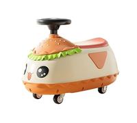 Wiggle Car Coche de Juguete for niños con Forma de Hamburguesa, diseño antivuelco, Luces y música. Scooter(Oranje)