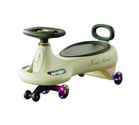 Wiggle Car Coche Infantil for Montar, con Luces y música, antivuelco, for niños y niñas de 1 a 8 años, Juguete for Interior y Exterior. Scooter(Groen,with Lights and Music)