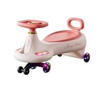 Wiggle Car Coche Infantil for Montar, con Luces y música, antivuelco, for niños y niñas de 1 a 8 años, Juguete for Interior y Exterior. Scooter(Rose,with Lights and Music)