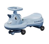 Wiggle Car Cochecito con música, luz, Ruedas silenciosas e Intermitentes, Juguete for Montar for niños y niñas de 1 a 6 años. Scooter(BLU,Normal Wheel)