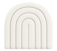 WIGING Anticolisión 3D Acolchado De Pared para Niños, 40x40cm PU Impermeable Bolsa Suave Paneles De Pared, Autoadhesivo Hogar Decoración De Fondo Pegatina De Pared, Fácil De Instalar (Color : White)