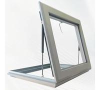 WIGING Casa con Claraboya Ventana De Tejado Ático Techo Pequeño Tapa De Trampilla De Escape Sótano Puerta con Luz Natural Montaje Empotrado Subterráneo Ventana De Pozo De Luz(White)