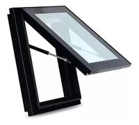 WIGING Casa con Claraboya Ventana De Tejado Ático Techo Pequeño Tapa De Trampilla De Escape Sótano Puerta con Luz Natural Montaje Empotrado Subterráneo Ventana De Pozo De Luz(Black)