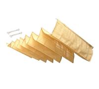 WIGING Vela De Sombra Retráctil Wave, 95% De Sombreado Cubierta para Pérgola, Protección Solar HDPE Toldo con Dosel con Kit De Montaje para Patio Terraza Jardín Porche Solarium(Beige)