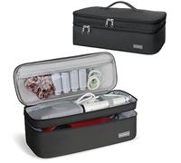 wigmoa K1-K - Bolsa de almacenamiento portátil de doble capa compatible con secador de pelo Dyson y accesorios, funda de transporte de viaje para secador de pelo, voluminizador, moldeador y