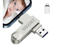 WIGONT 64 GB Pendrive para lphone Memoria Externa Compatible con i0S, Tipo C, Puerto USB, con Adaptador Tipo C Separado. Memoria USB para lphone Pendrive para Almacenar más Fotos y Vídeos.