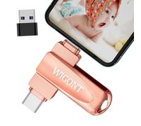 WIGONT Memoria USB para iPhone Pendrive 64 GB, Pendrive Memoria para iPhone/Android Phone/PC. No es Necesario Descargar la Aplicación. Pendrive para iPhone Metálica para Almacenar más Fotos y Vídeos.