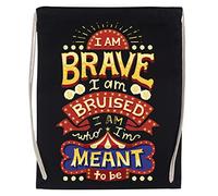 Wigoro I am brave - Greatest Showman Gimnasio Viajar Bolso Con Cordón Negro Gym Travel Bag