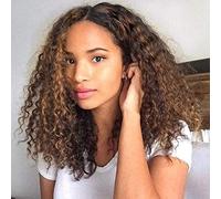 Wigs Pelucas Delanteras De Encaje Cabello Humano, Encantadora Peluca Frontal De Encaje Remi Beauty con Peluca Frontal De Pelo Rizado Muy Corto con Cabello De Mujer Preinserto,20 Inches