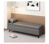 WIGSELBL Baúl de almacenamiento otomano con almacenamiento, banco otomano de almacenamiento al final de la cama, banco de almacenamiento tapizado de cuero con asiento para dormitorio, sala de estar