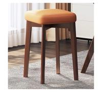 WIGSELBL Juego de 1 taburete portátil apilable de madera, sillas escolares sin respaldo con parte superior cuadrada, taburetes apilables, taburetes de cocina para aula, comedor (naranja)
