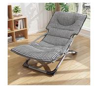 WIGSELBL Lazy Chair - Silla plegable reclinable con respaldo ajustable, cómoda y moderna, silla reclinable de lectura para sala de estar (gris)