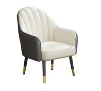 WIGSELBL Silla decorativa de cuero tapizada moderna para sofá individual, cómoda silla lateral con patas de metal para dormitorio, sala de lectura y oficina (estilo-4)