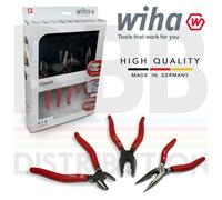 Wiha 26850 Combinación Set de Alicates 3pcs Aguja Nariz Alicates Diagonal Cutter