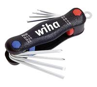 WIHA 351 PM8X - Juego de llave de pin, llave Allen, 0,7-2, ranurado, PH, 8 pieza
