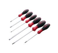 Wiha 30291 SoftFinish - Juego de 6 destornilladores con empuñadura, plano 4,5-6,5 mm, Phillips n.º 1-2 y cuadrado n.º 1-2