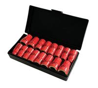 Wiha 31491 3/8 pulgadas Drive Socket Set, pulgadas/métrico, aislada, 16 Pieza