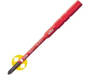 Wiha 34590 SoftFinish® Bit Eléctrico Slim Para Tornillos Terminales SL/PZ2